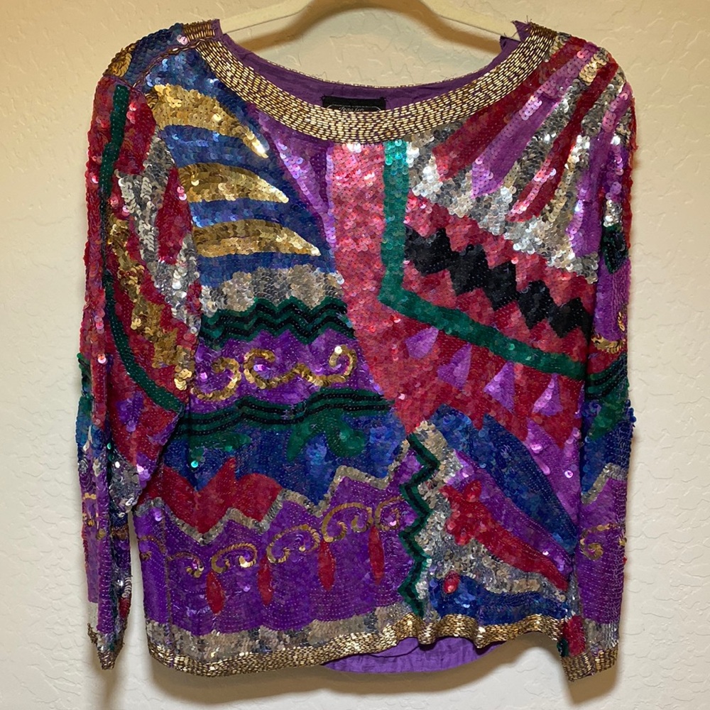 JOSEPH LE BON SEQUIN BLOUSE